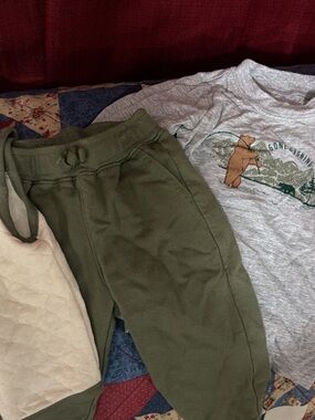 Kids Olive Green Jogger Pants - Brand: